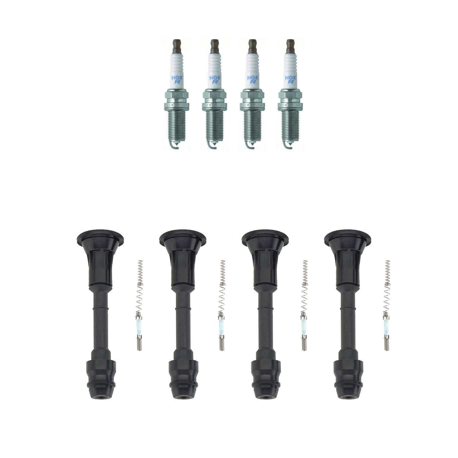 NGK 4 Laser Platinum Spark Plugs  Denso Coil Boot for Nissan Altima Sentra L4