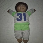 Cabbage Patch Kids Vintage 16in Soft Body Boy Doll Brown Curly Hair 1982