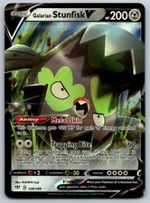 Galarian Stunfisk V Holo Darkness Ablaze 128/189 Pokemon Card NM