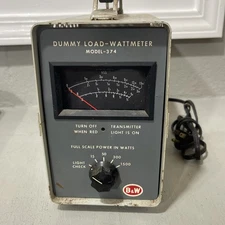 Vintage B&W Model 374 ….15-1500 Dummy Load Wattmeter