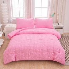 Pink Comforter Sets Queen Size, Pink Bedding Sets,Bed in a Bag Comforter 5 Pi...