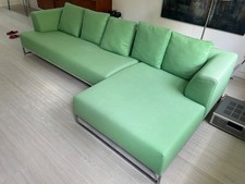 B&B Italia Sofa - "Solo" design by Antonio Citterio in green Kvadrat fabric
