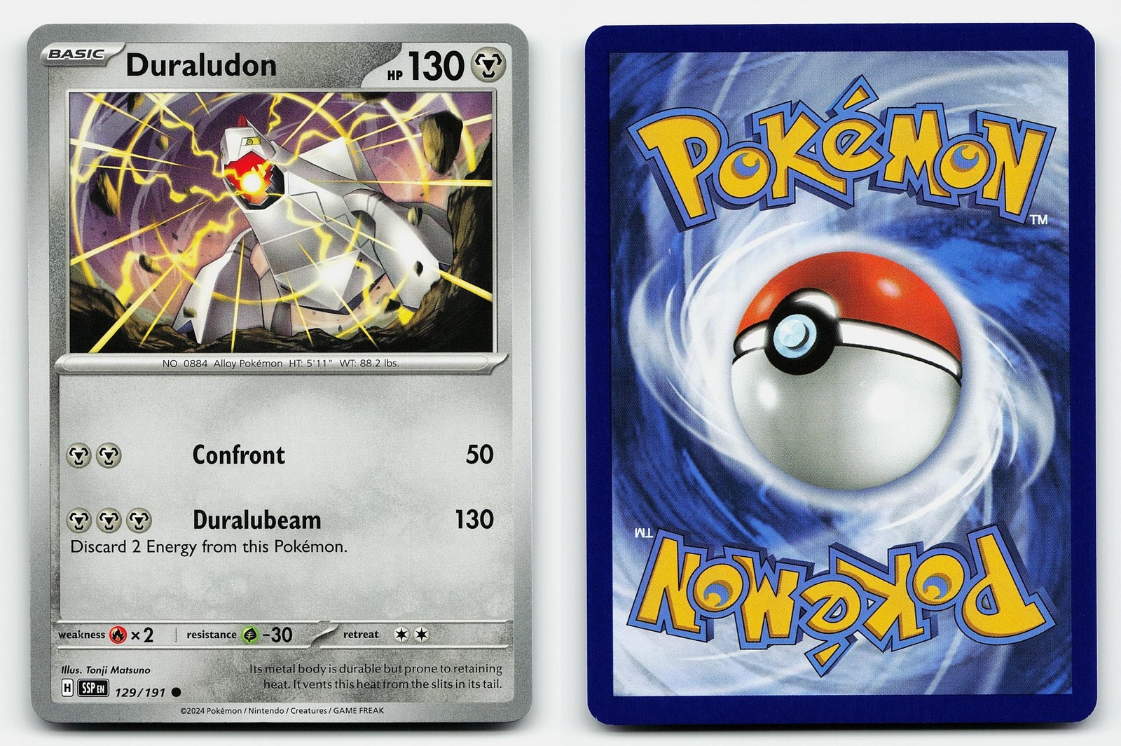 POKEMON DURALUDON 129/191 SURGING SPARKS NM
