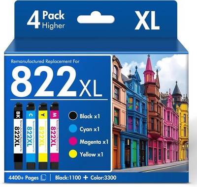 822XL T822XL Ink Cartridges For Epson WorkForce Pro WF-3820 WF-4820 WF-4830