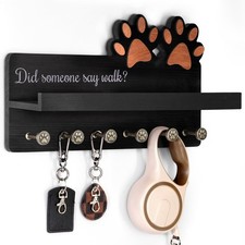 MTERSN Decorative Dog Leash Holder for Wall Dog Accessories Organizer with F...