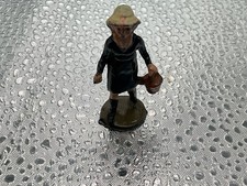 VTG Lady/Girl w Basket Mini Lead Figurine - England