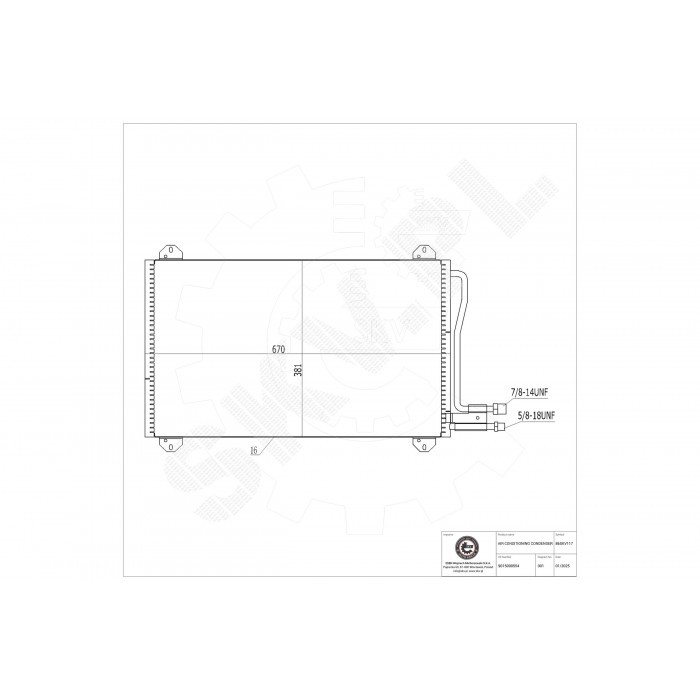 Condensateur de clim pour réparer air conditionné Sprinter A9015000454