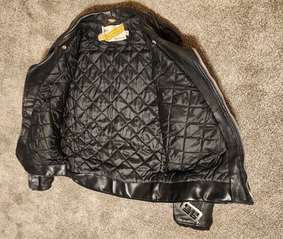 Vintage Schott Bros Perfecto 613 Black Leather Biker Jacket