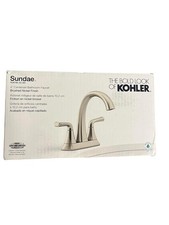 KOHLER Sundae 4 in. Centerset 2-Handles Bathroom Faucet in Brushed Nickel