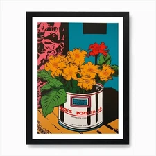 Lilies Still Life 4 Pop Art  Art Pr Framed Wall Art Poster Canvas Print Picture