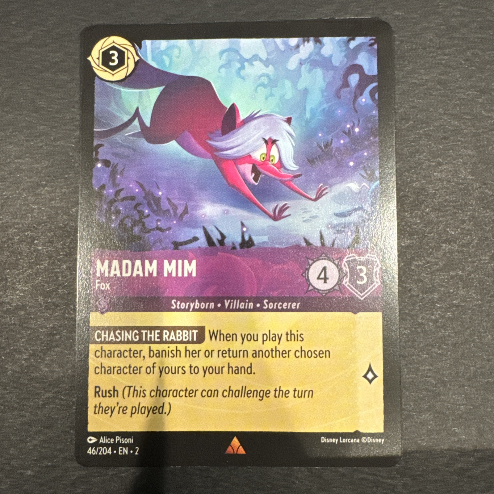 Madam Mim Fox 46/204 NM Disney Lorcana Rise of the Floodborn TCG Card