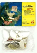 LeeWards "Jeweled Birds" Ornament Kit 1976 Art No. 16-48336  (1186) DD*