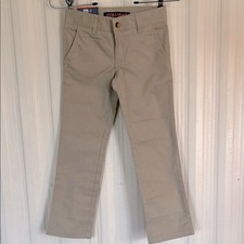 FRENCH TOAST Kids Khaki Straight-Leg Pants Adjustable Waist Size 7 Slim NEW