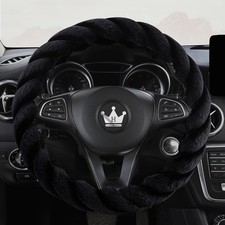 Luxury Fluffy Winter Car Steering Wheel Cover for Women Soft Warm Plush Cute