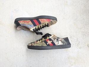 Gucci Ace Baskets Jacquard Soie 11 Tigre Chaussures Noir Bas Italie 470013