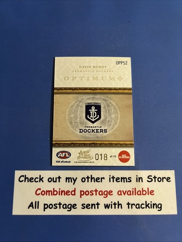 2021 Select Optimum Plus Parallel OPP52 David Mundy Fremantle #018/115 - Picture 2 of 2