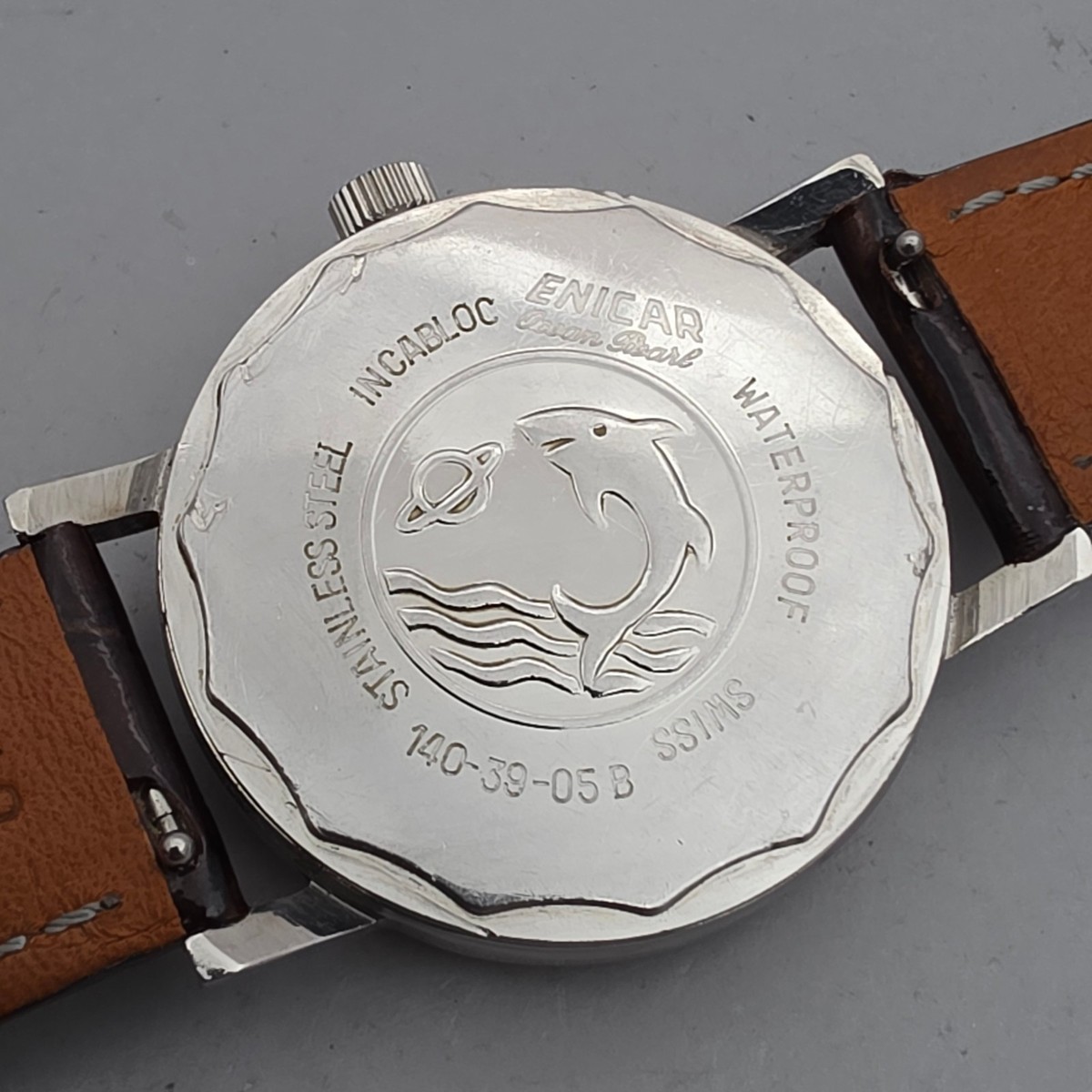 Vintage ENICAR Ocean Pearl men's manual wind watch AR-1140 swiss