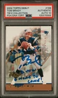 2002 TOPPS DEBUT #108 TOM BRADY PSA AUTHENTIC SUPER BOWL MVP INSCRIBED AUTO 10
