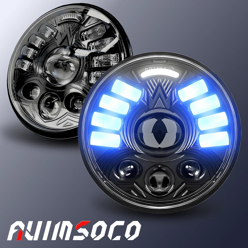 5.75" 5-3/4 LED Headlight High & Low Beam Turn Signal For Dodge Monaco 1970-1976 - Image 2 of 4