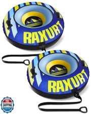 Raxurt Heavy Duty Snow Tube with Premium Canvas Cover for Kids an