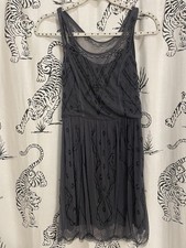 Vintage Y2K Abercrombie & Fitch Black Beaded Mini Dress XS