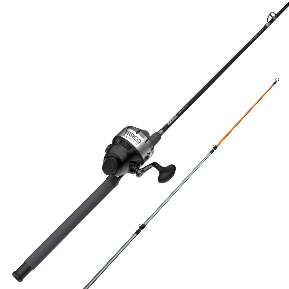 Zebco 808 Boss Hawg Spincast Reel and Fiberglass Fishing Rod Combo