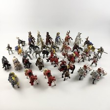 Papo Plastoy Lot of 40 Medieval Fantasy Knights Horses Figures 2002-2007