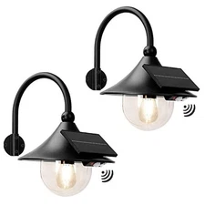 M Solar Barn Lights Outdoor: Motion Sensor Solar Wall Solar Barn Lights 2 Pack