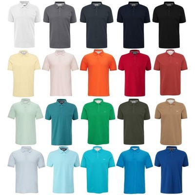 S.OLIVER Männer Polo-Shirt Piqué Baumwolle Knopfleiste Kragen Logo 1 Stück
