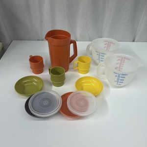 Vintage Tupperware Toys Mini Serve It Children's Play Dishes lot of 12 Pieces