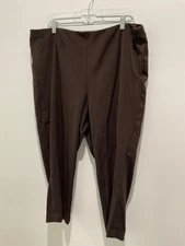 J. Jill Womens Ponte Slim Leg Pull On Black Elastic Pants Size 3X