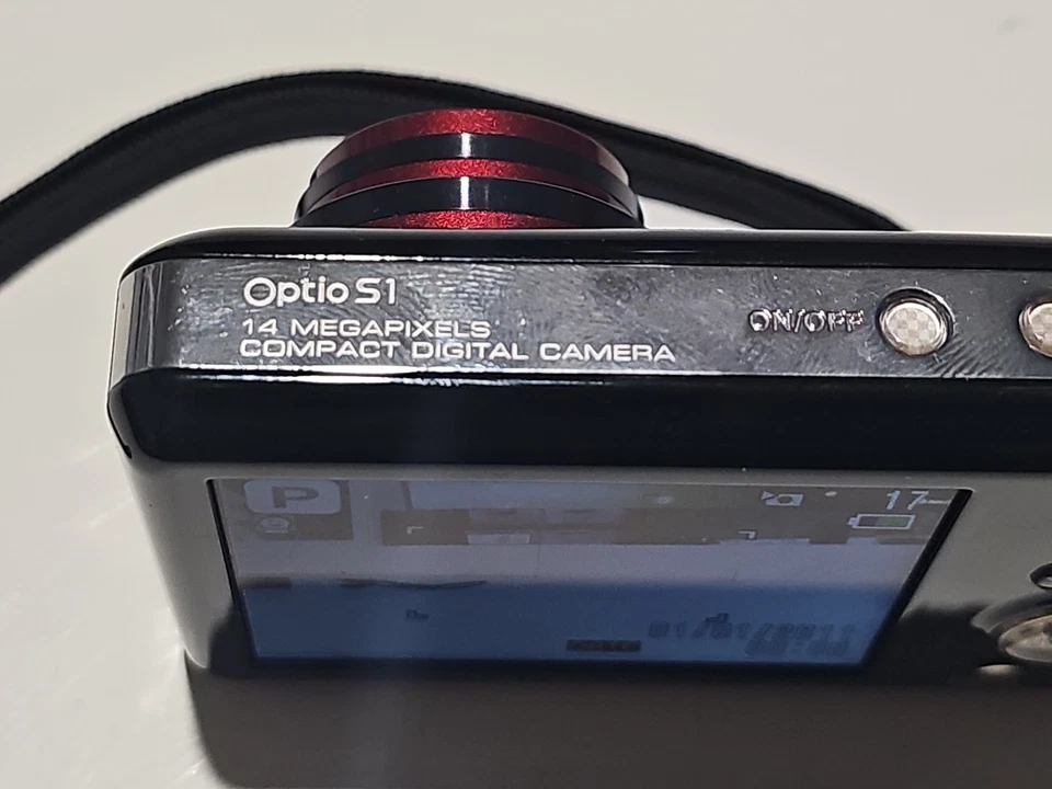 Pentax Digital Camera Optio S1 14MP 5X Wide, HD Shake Reduct. Black Tested - Image 4 of 4