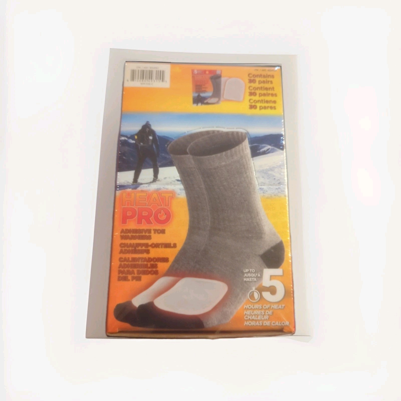 Heat Pro Adhesive Toe Warmers 30-Pair Box