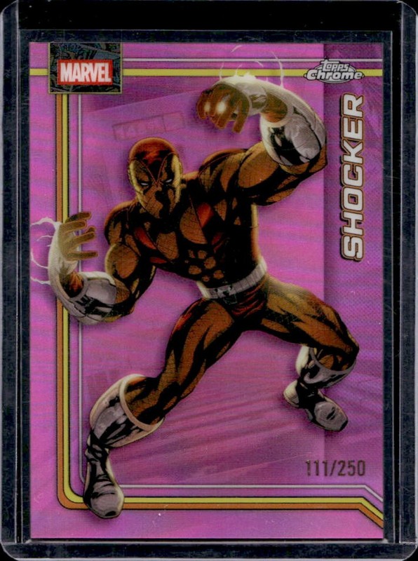 2026 Topps Chrome Marvel Comics Shocker Pink Refractor #/250
