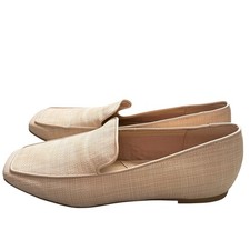 Franco Sarto Averly2 Loafer Beige Square Toe Flat  Size 9.5M EUC