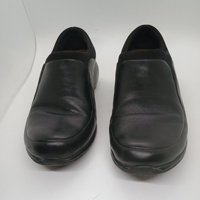 Merrell Spire Stretch Black Leather Slip On Loafers Clogs Shoes Womens  6.5 MINT