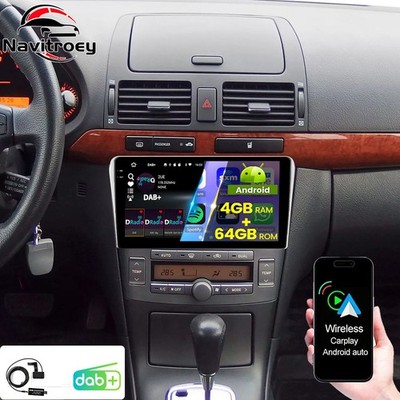 DAB+ Für Toyota Avensis T25 2002-08 Android 15 Autoradio 4+64G Carplay GPS Navi