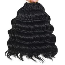 Ocean Wave Crochet Hair 9" Curly Pre-Looped - 7 Packs Deep Wave Extensions