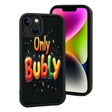 Colorful ' Only Bubly ' Design iPhone 15 Case - Lightweight Yellowing Resistant 