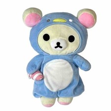Rilakkuma Korilakkuma Plush Bear Penguin Outfit Pink Fish Stuffed Animal