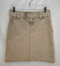 Vintage Gap Jeans Womens Corduroy A Line Skirt Size 2 Brown Knee Length Stretch