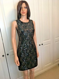 coast black sequin dress