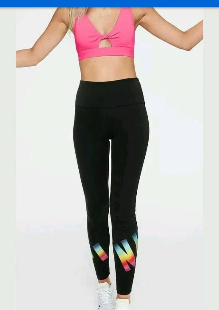 UNDERCOVER Felpa con cappuccio e leggings arcobaleno Victoria' Secret rosa venerdì htf