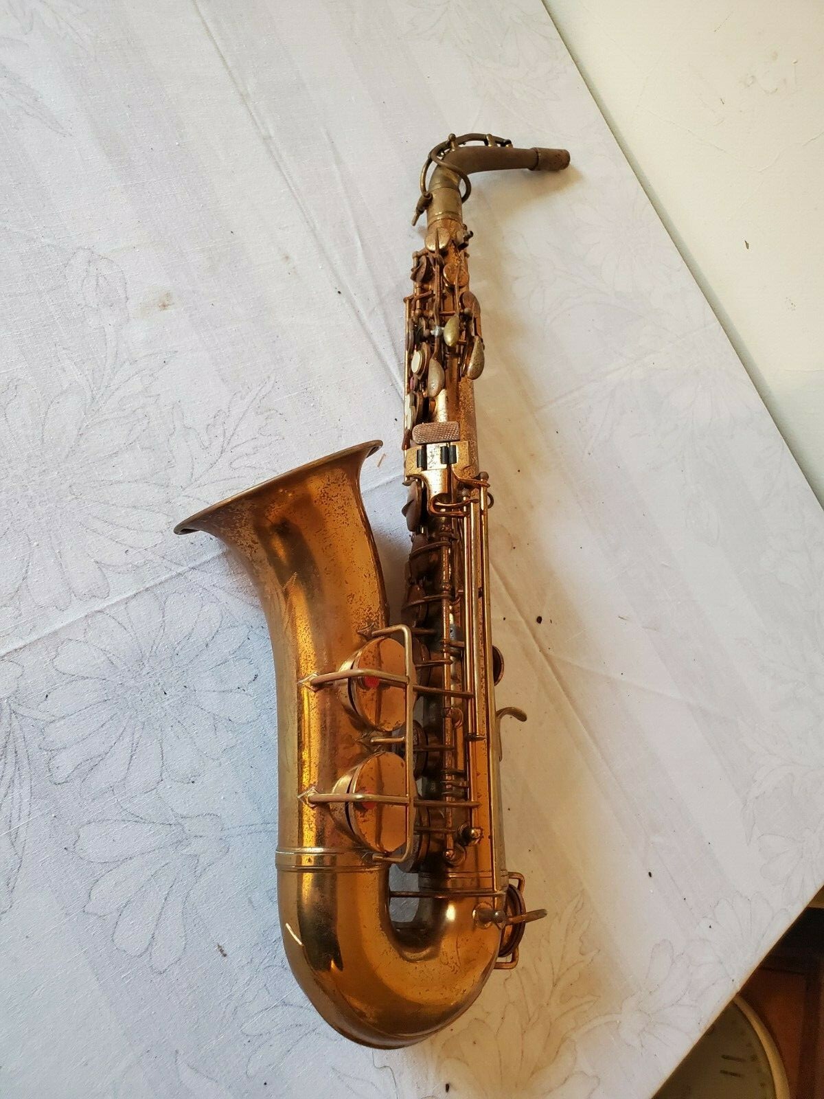 vintage brass saxophone la suprema made in italy no mouth musical instrument