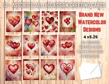 12 Assorted All Occasion Greeting Cards Blank with Envelopes 09