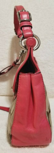 Gebrauchte Coach kleine Signature Tote rosa Lederriemen und Akzente - Bild 4 von 12