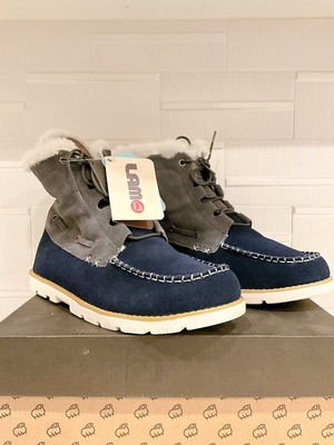 Lamo Autumn Size 9 EU 40, Women's Water-Resistant Suede Boots Grey/Navy - NEW