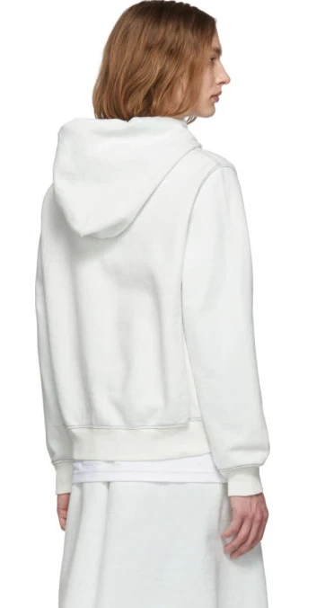 OFF WHITE Felpa con cappuccio FUMITO GANRYU bianco sporco resistente all'acqua tasche giacca 3 taglie M L