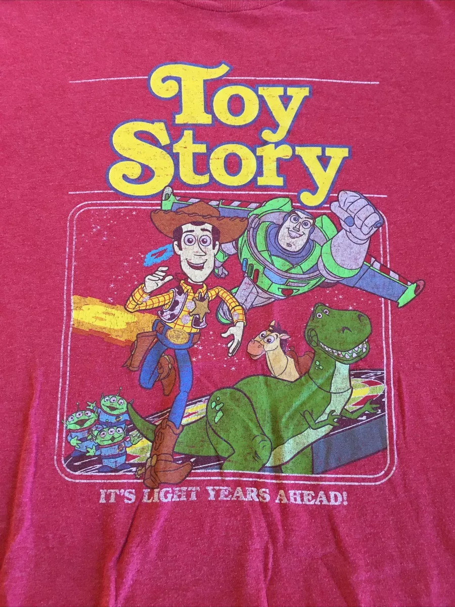 Disney Toy Story Red Large T-shirt, It's Light Years Ahead! | eBay