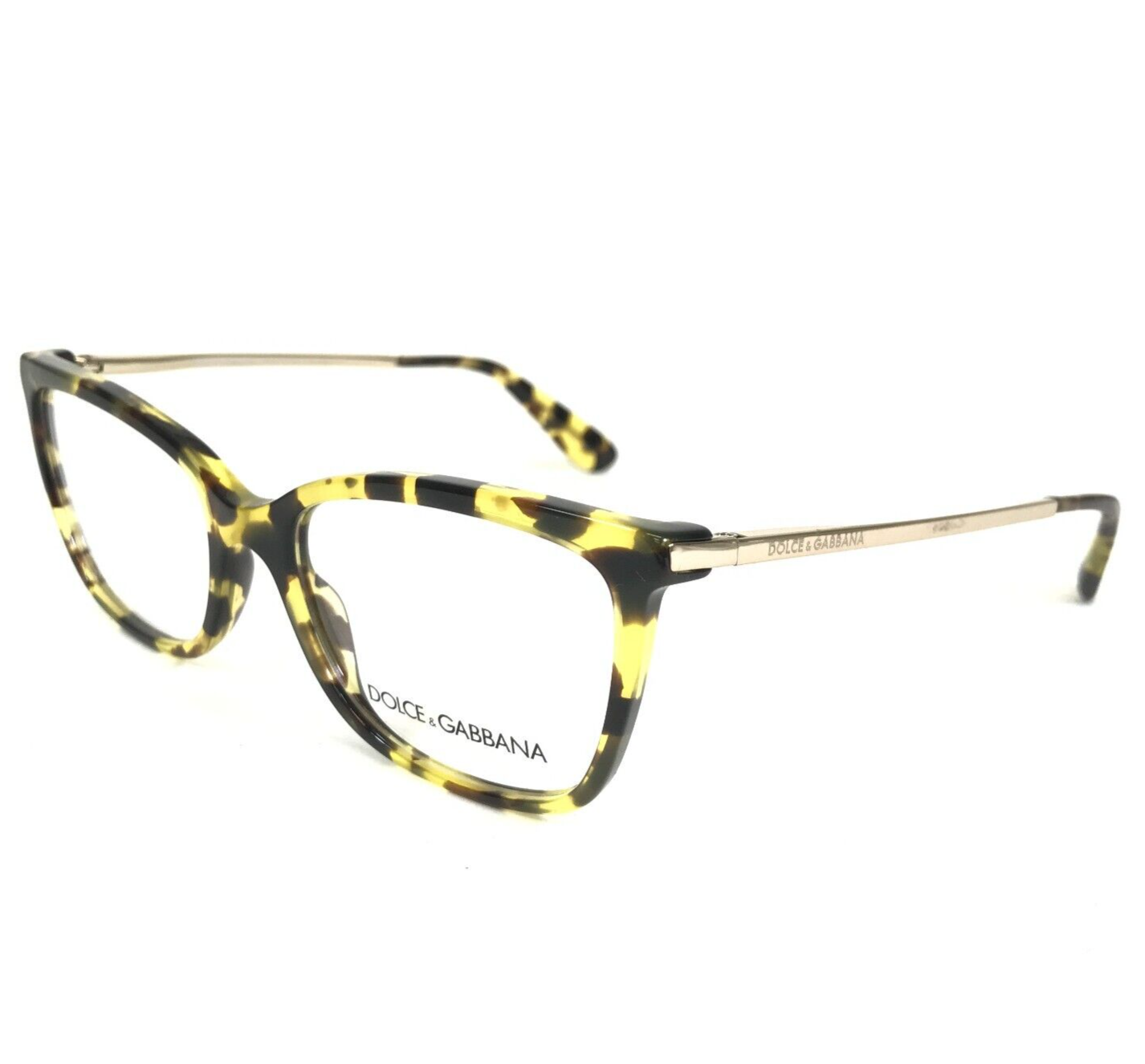 Dolce & Gabbana Eyeglasses Frames DG3243 2969 Brown Tortoise Gold 52-17-140